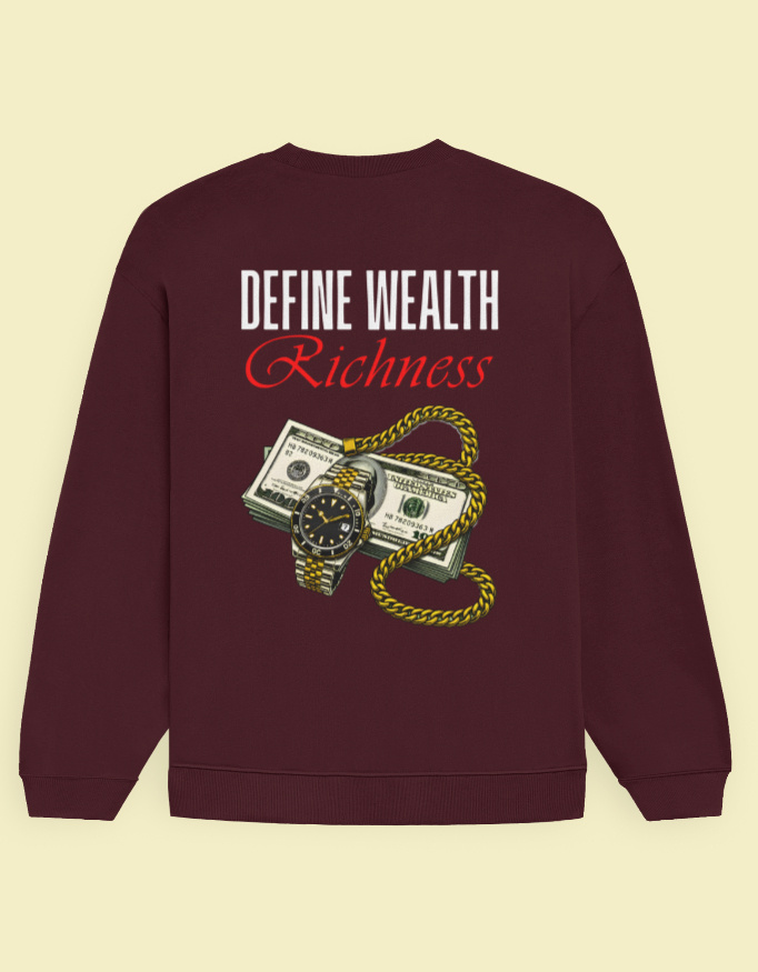 Define Wealth Unisex Oversized Sweatshirt - Image 3