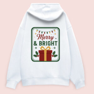 Merry & Bright Unisex Oversized Hoodie