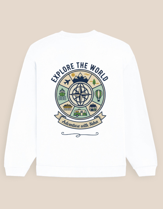 Explore world Custom Unisex Oversized Sweatshirt