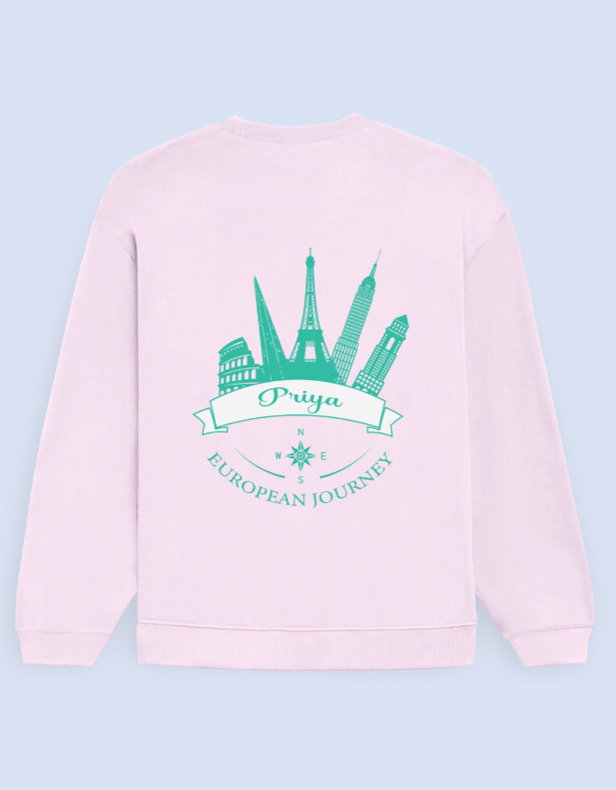 European Journey Custom Unisex Oversized Sweatshirt - Image 4