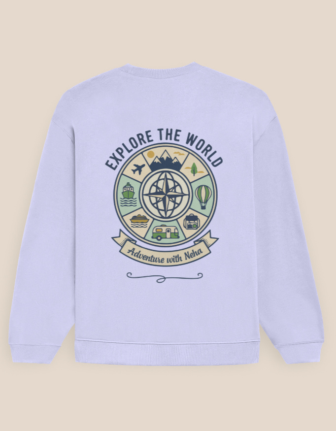 Explore world Custom Unisex Oversized Sweatshirt - Image 3