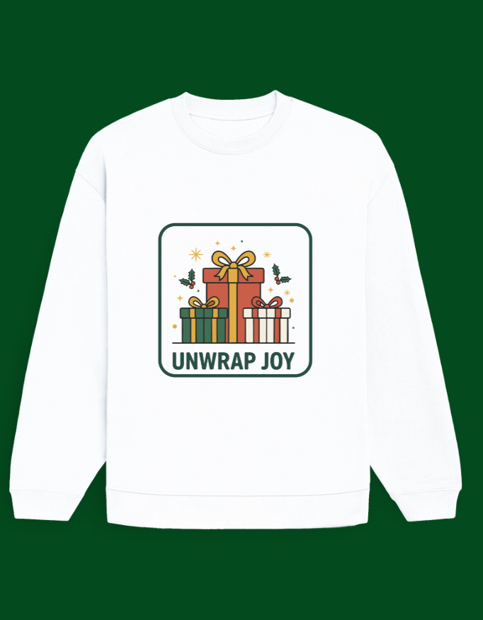 Unwrap Joy Unisex Oversized Sweatshirt - Image 2